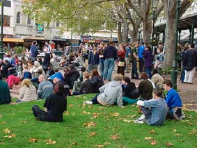JDay crowd at the Octagon, Dunedin