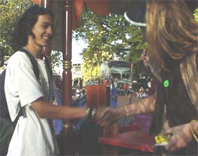 the winner is congratulated by Victoria Northfield, NORMLs joint administration secretary