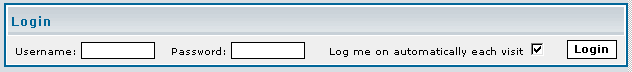 Forum login box